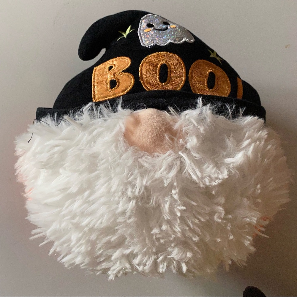 BOO Halloween Gnome 8” Plush Orange Black Hat Heavenly Soft Stuffed New.
